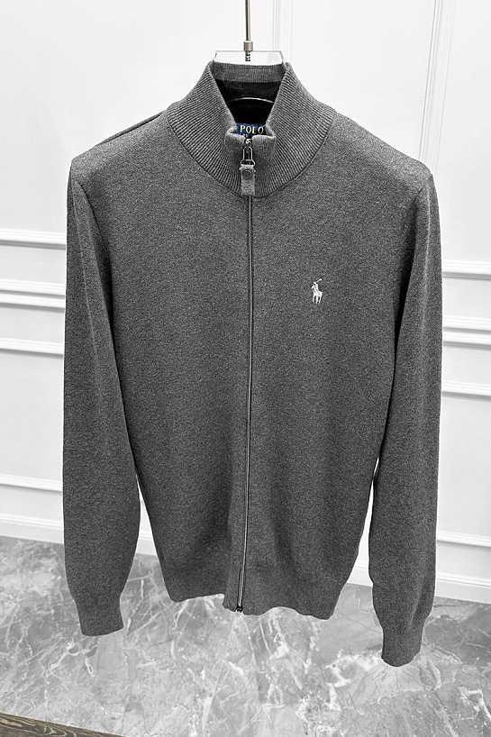 Мужская тёмно-серая кофта Роlо Ralрh Lаurеn pony-embroidered