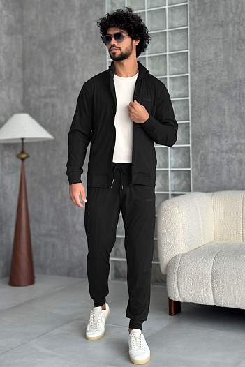 Кофта на молнии Hugo Boss чёрного цвета   