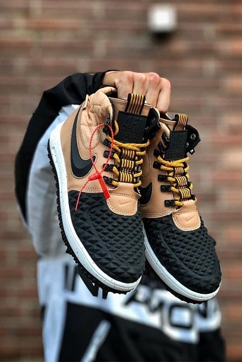Кроссовки Nike Lunar Force 1 Duckboot - Black / Brown   