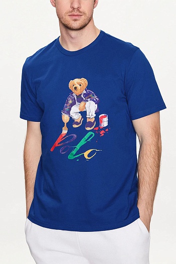 Футболка синего цвета Polo Ralph Lauren "Bear"   