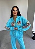 Голубой женский костюм Balenciaga