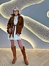 Женский бежевый костюм двойка MIU MIU