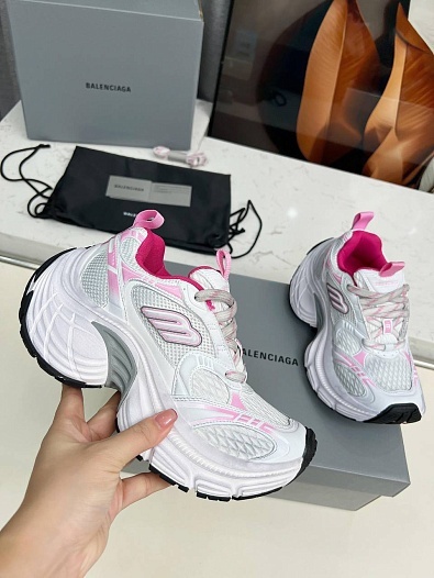 Женские кроссовки Balenciaga 10XL premium  - Pink / White   