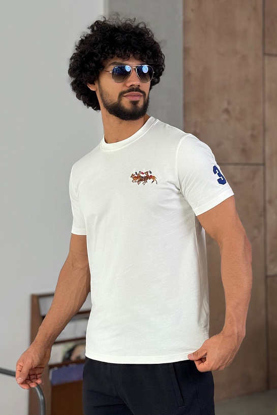 Мужская белая футболка Роlо Ralрh Lаurеn Match Club