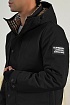 Чёрный пуховик Burberry London England logo-patch