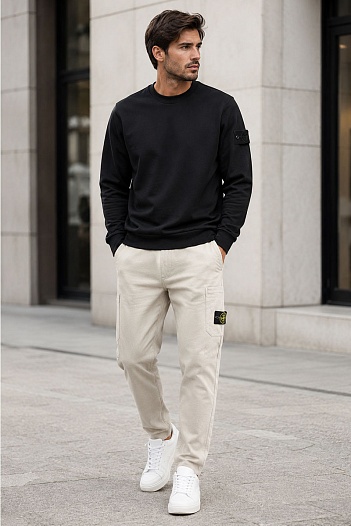 Чёрный свитшот Stone Island Shadow Project   