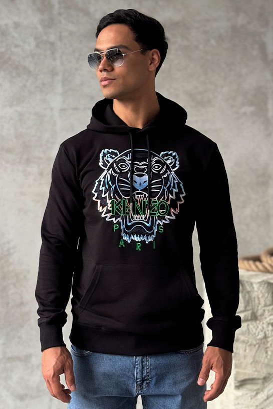 Мужское худи Kenzo Gradient Tiger logo-embroidered
