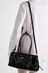 Кожаная чёрная сумка Prada Naplak Premium 32x15x11 см