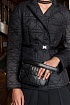 Женская кожаная сумка Dior Camera Caro Top Handle 17x15 см - Black