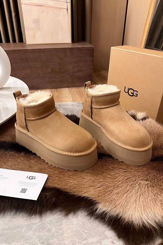Женские ботинки UGG Classic Ultra Mini Platform - Chestnut