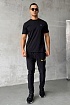 Мужская футболка Yves Saint Laurent logo-embroidered - Black