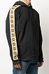 Чёрное оверсайз худи Gucci Interlocking G stripe