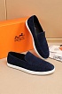 Мужские замшевые лоферы Hermes Julian - Navy