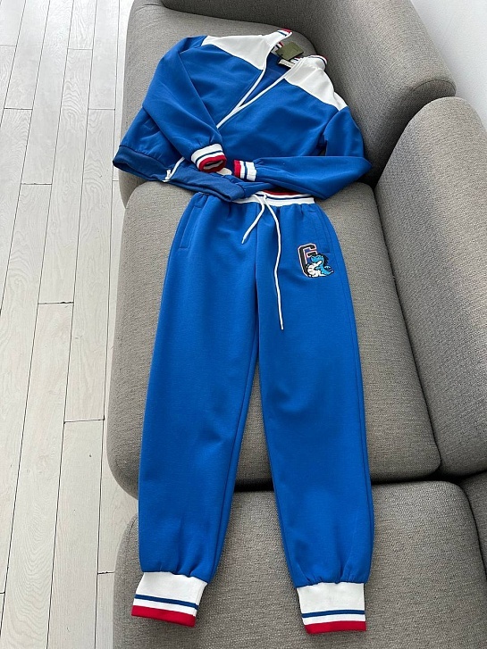 Женский спортивный костюм Gucci синего цвета