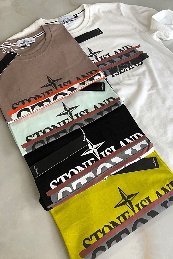 Мужская футболка бирюзового цвета Stone Island   