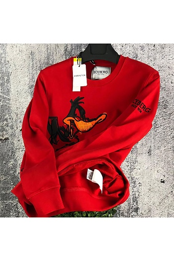 Мужской свитшот Iceberg "Daffy Duck" - Red   