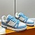 Женские кожаные кроссовки Louis Vuitton Trainer Monogram - White / Blue