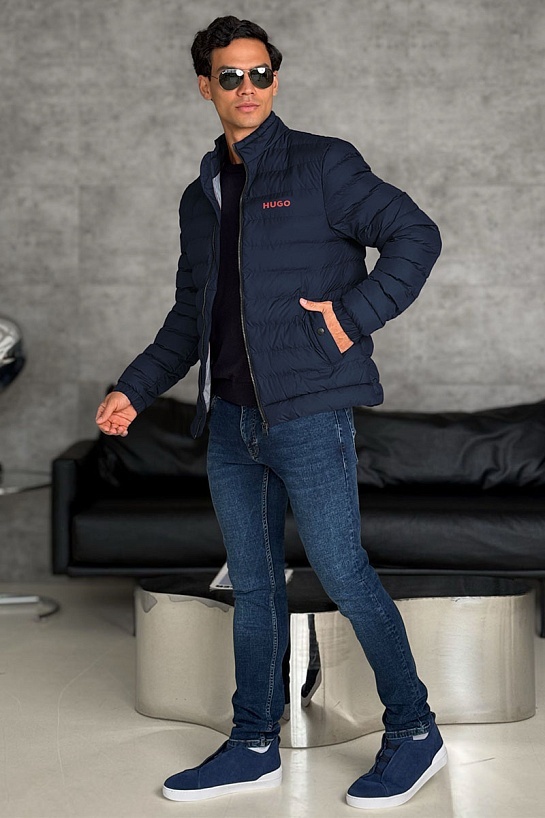 Мужская тёмно-синяя куртка Hugo Boss