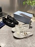 Женские сетчатые балетки Prada чёрного цвета