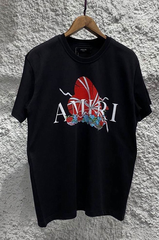 Оверсайз футболка Amiri Broken Heart - Black