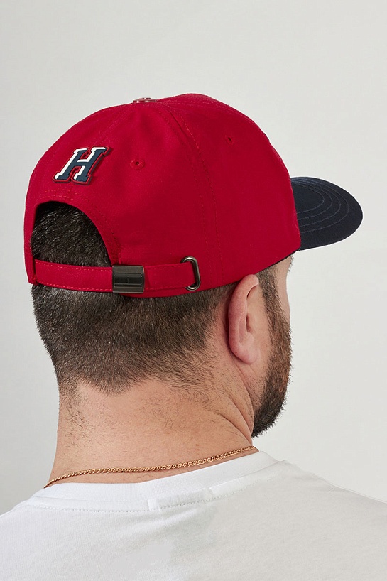 Мужская красная бейсболка Tommy Hilfiger logo-embroidered