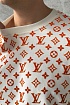 Белая оверсайз футболка Louis Vuitton Monogram Gradient