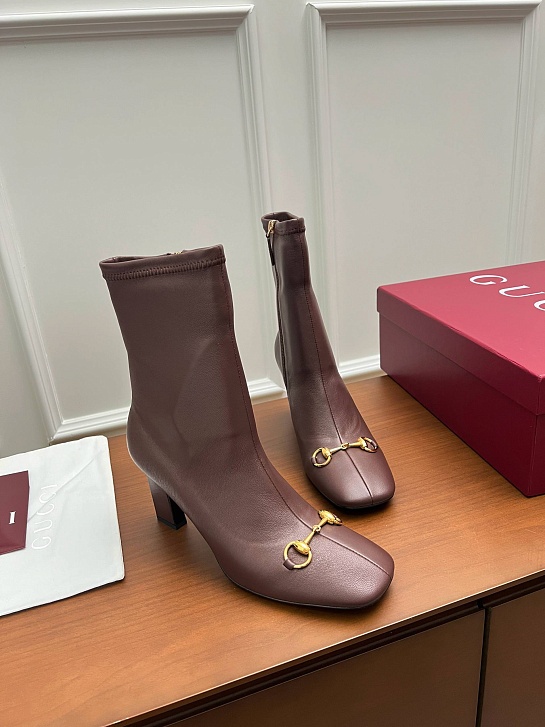 Женские кожаные сапоги Gucci Signora premium