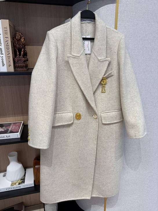 Женское шерстяное пальто Schiaparelli Premium - Beige