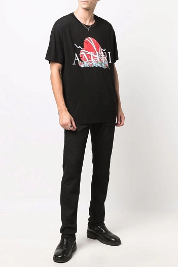 Оверсайз футболка Amiri Broken Heart - Black   