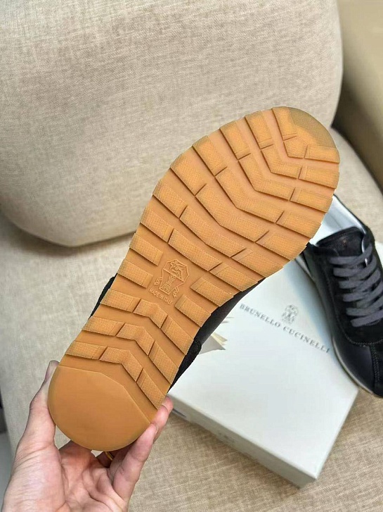 Женские комбинированные кроссовки Brunello Cucinelli low-top premium