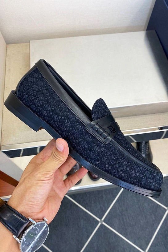 Мужские лоферы Dior Granville Oblique Jacquard