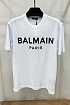 Футболка белого цвета Balmain Paris logo-print
