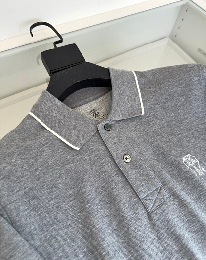 Мужское поло Brunello Cucinelli Premium - Grey   