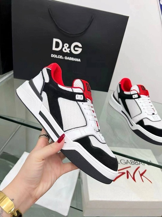 Женские комбинированные кроссовки Dolce&Gabbana New Roma
