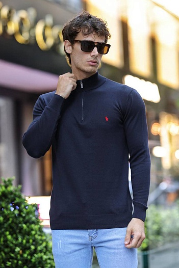 Мужская кофта Polo Ralph Lauren half-zip - Navy   