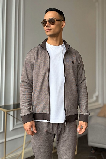 Мужская кофта Trussardi embroidered logo - Brown   