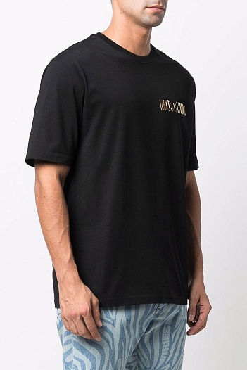 Чёрная мужская футболка Moschino   