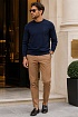 Мужской тёмно-синий джемпер Burberry TB logo-embroidered