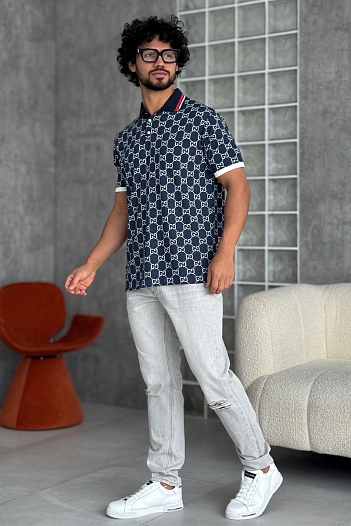 Мужское поло Gucci GG monogram   