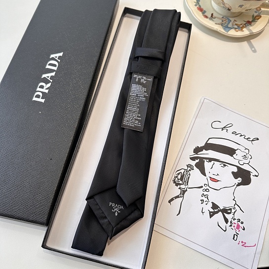 Галстук Prada premium 150x7 см - Black