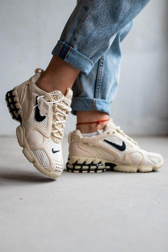 Кроссовки Stussy x Nike Zoom Spiridon Cage 2 Fossil