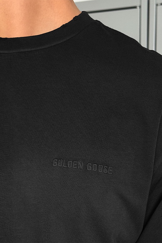 Мужская чёрная футболка Golden Goose