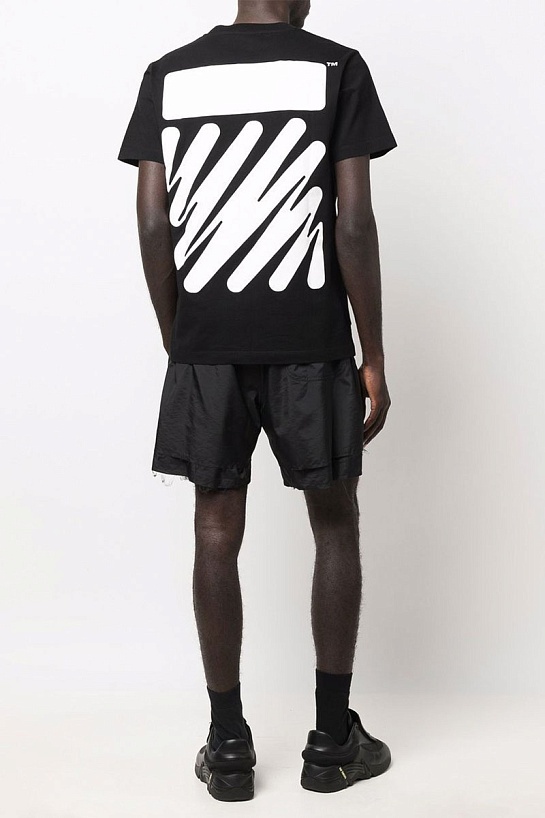Оверсайз футболка Off-White Wave Diag print - Black