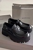 Женские чёрные кожаные лоферы Balenciaga Premium
