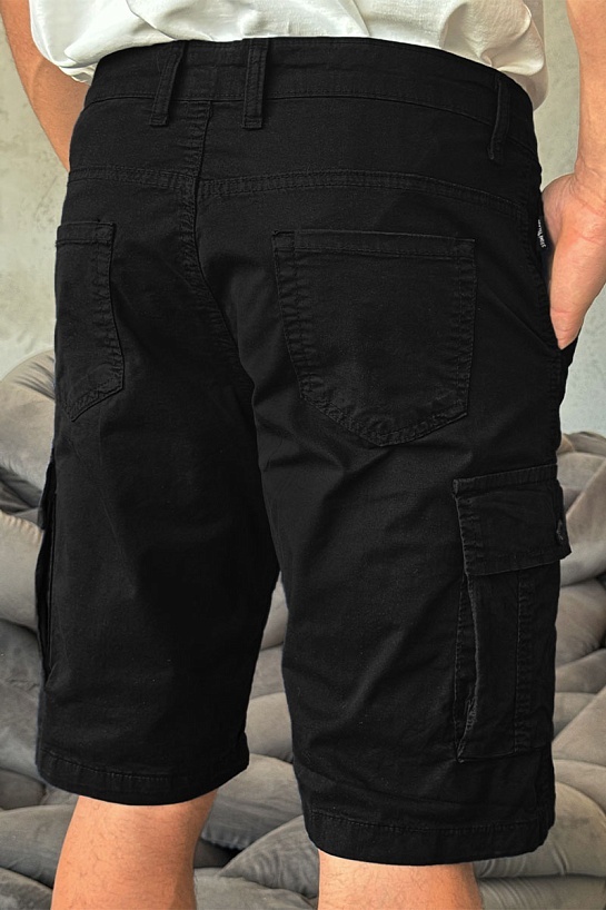 Чёрные шорты Stone Island cargo compass-patch