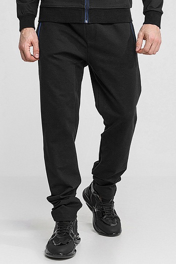 Мужские чёрные штаны Etro Paisley Logo   