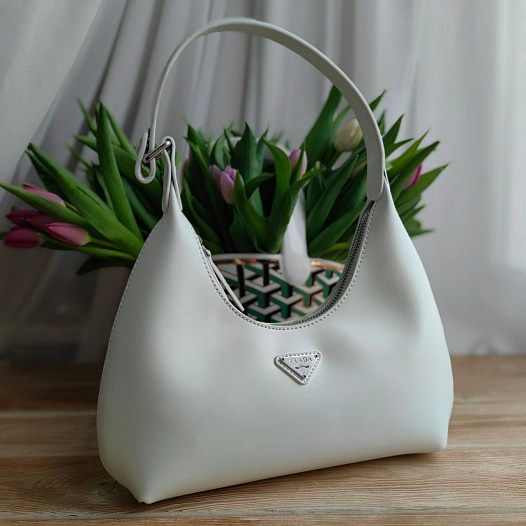 Женская кожаная сумка Prada Cleo 25x21 см (2 расцветки)   