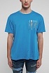 Синяя оверсайз футболка Amiri paint drip core