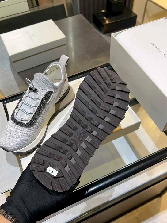 Женские текстильные кроссовки Brunello Cucinelli premium