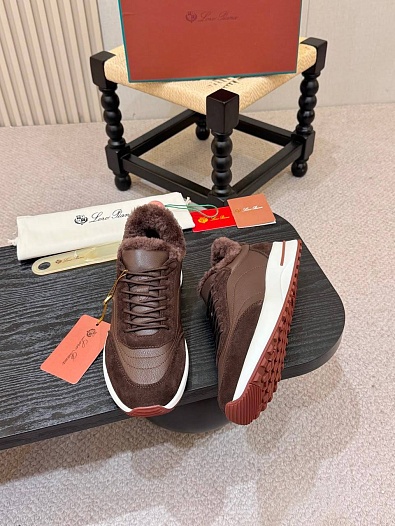 Кроссовки с мехом Loro Piana Week End Walk Evo premium   